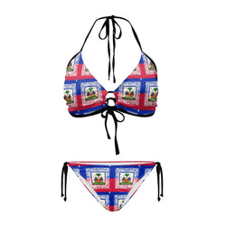 TMMG HAITI HAITIAN FLAG BANDANA Women's two-piece bikini