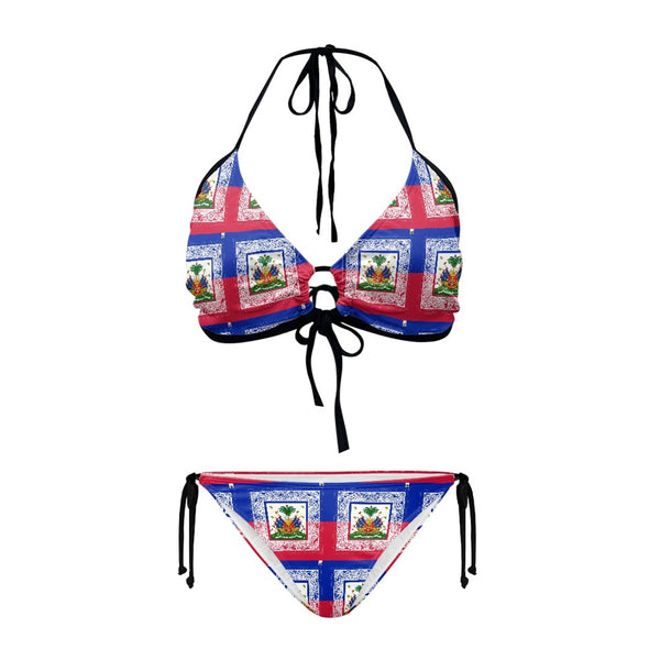 TMMG HAITI HAITIAN FLAG BANDANA Women's two-piece bikini