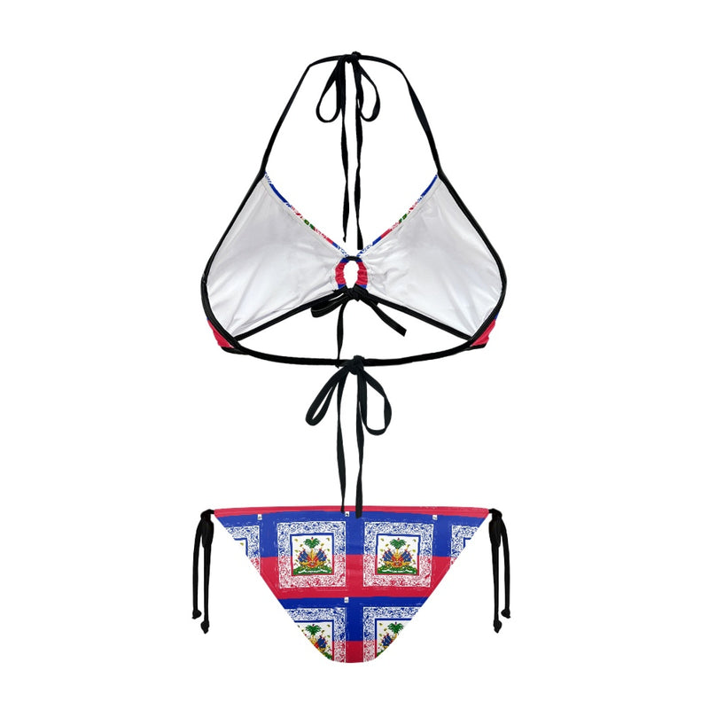 TMMG HAITI HAITIAN FLAG BANDANA Women's two-piece bikini