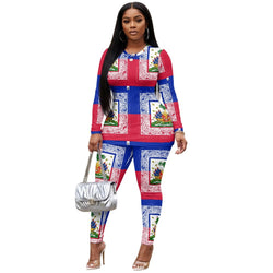 TMMG HAITI HAITIAN FLAG BANDANA YOGA SUIT CLOTHES