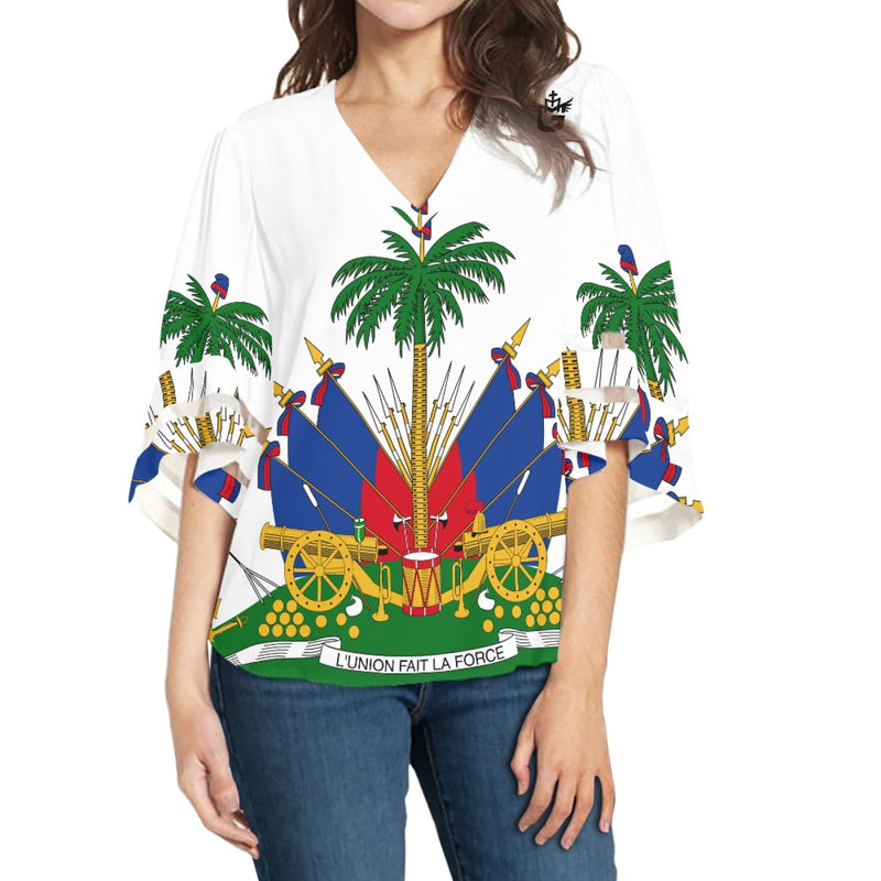TMMG HAITI HAITIAN FLAG BLOUSE
