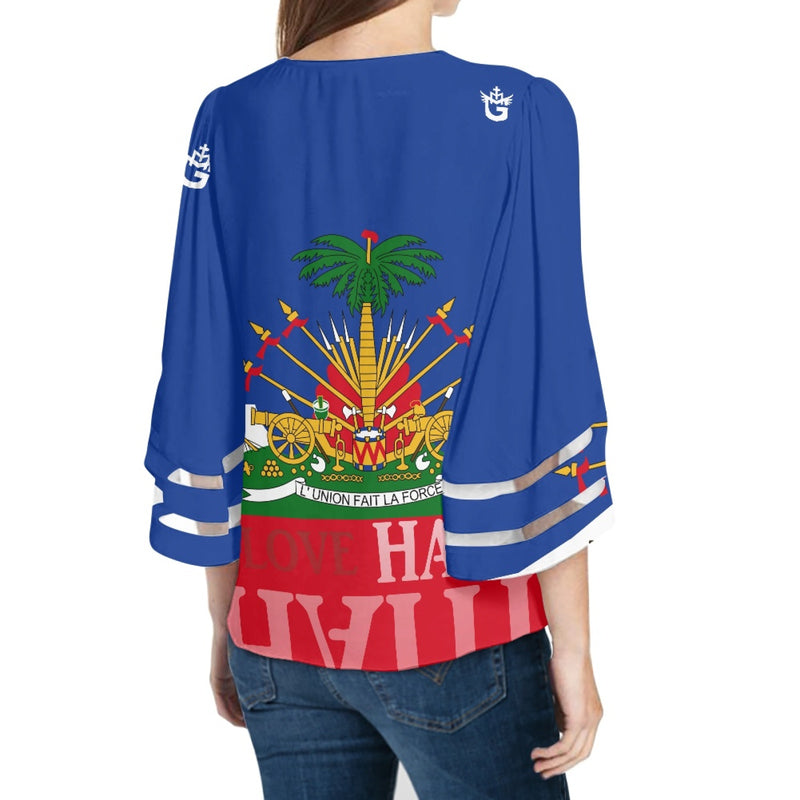 TMMG HAITI HAITIAN FLAG BLOUSE
