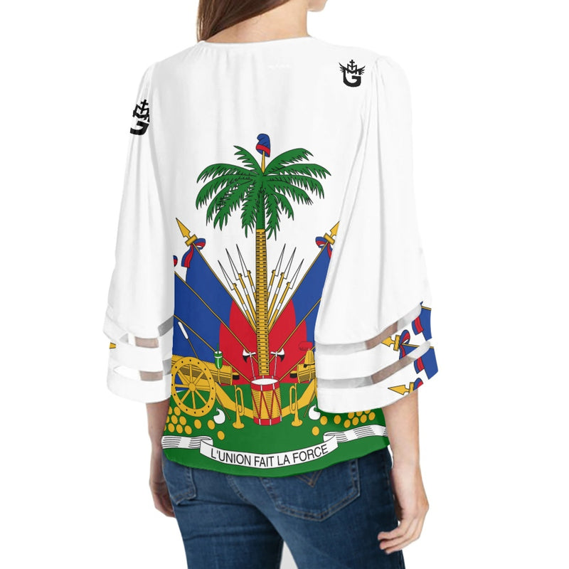 TMMG HAITI HAITIAN FLAG BLOUSE
