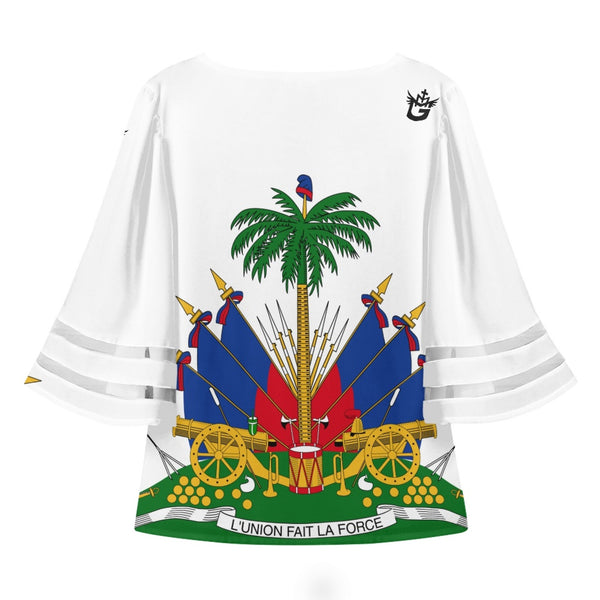 TMMG HAITI HAITIAN FLAG BLOUSE