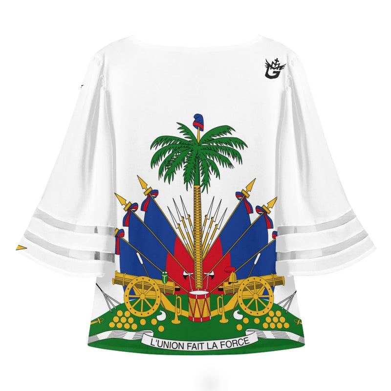 TMMG HAITI HAITIAN FLAG BLOUSE
