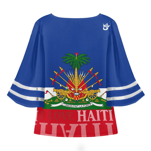 TMMG HAITI HAITIAN FLAG BLOUSE