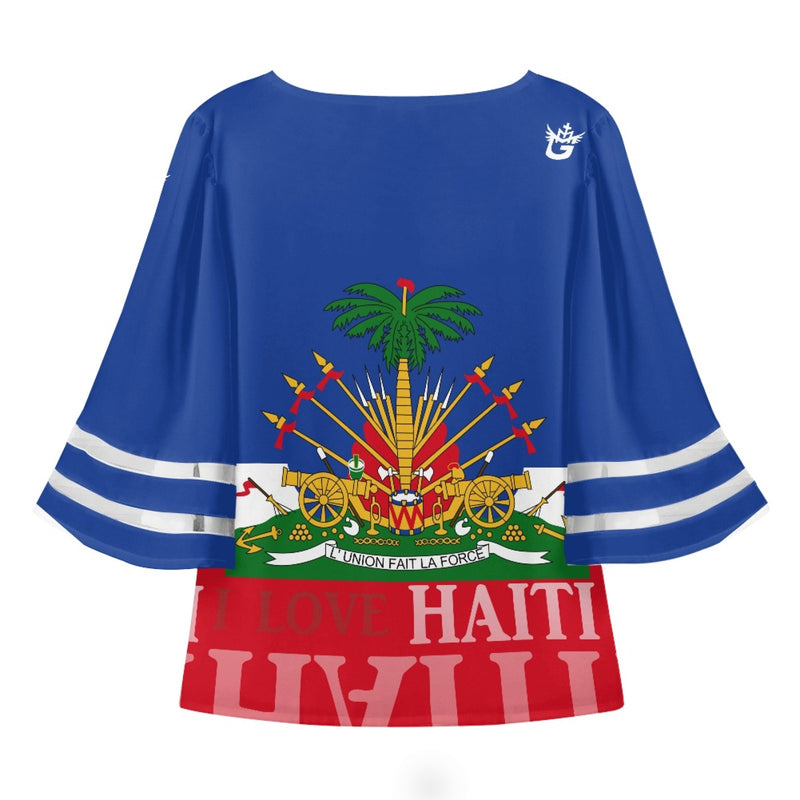 TMMG HAITI HAITIAN FLAG BLOUSE