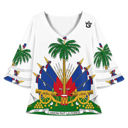 TMMG HAITI HAITIAN FLAG BLOUSE