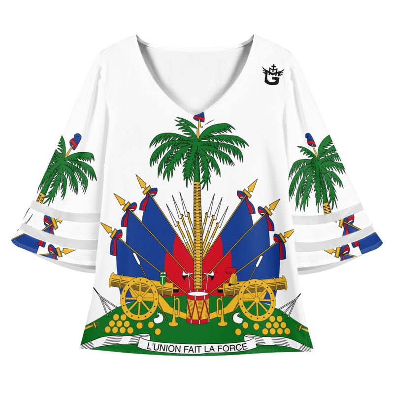TMMG HAITI HAITIAN FLAG BLOUSE