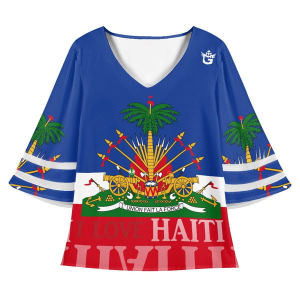 TMMG HAITI HAITIAN FLAG BLOUSE