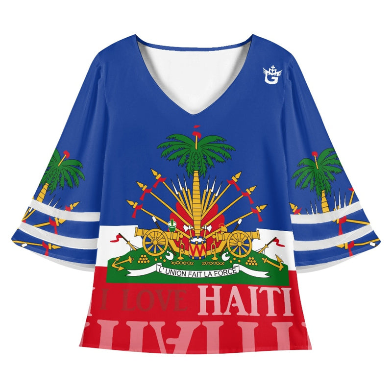 TMMG HAITI HAITIAN FLAG BLOUSE