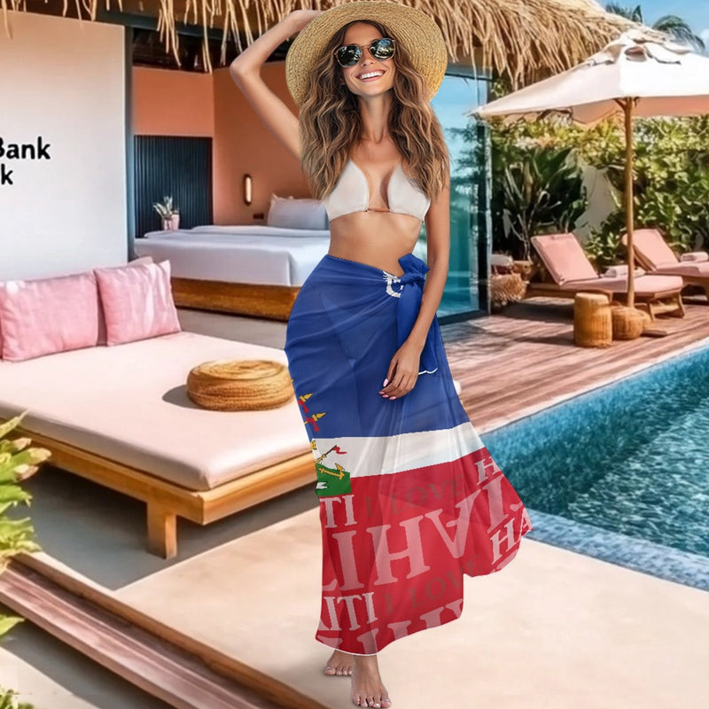 TMMG HAITI HAITIAN FLAG Bikini cover-up beach bathing suit cover-up