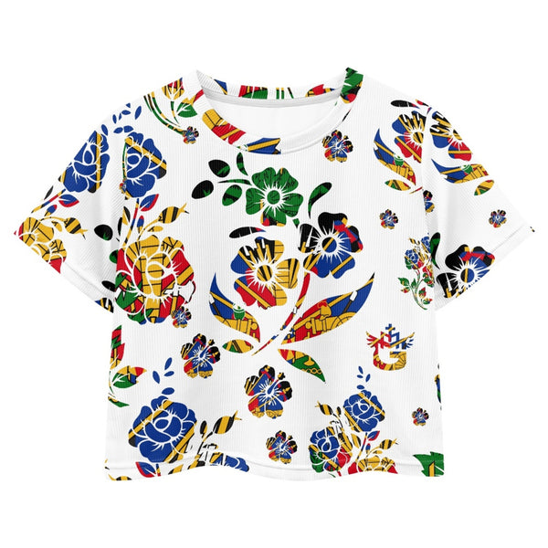 TMMG HAITI HAITIAN FLAG CHOUBLAK CROP TOP