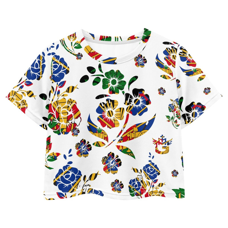 TMMG HAITI HAITIAN FLAG CHOUBLAK CROP TOP