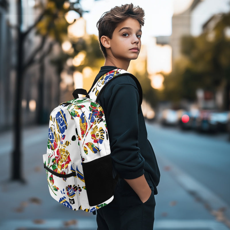 TMMG HAITI HAITIAN FLAG CHOUBLAK FLOWER BACKPACK
