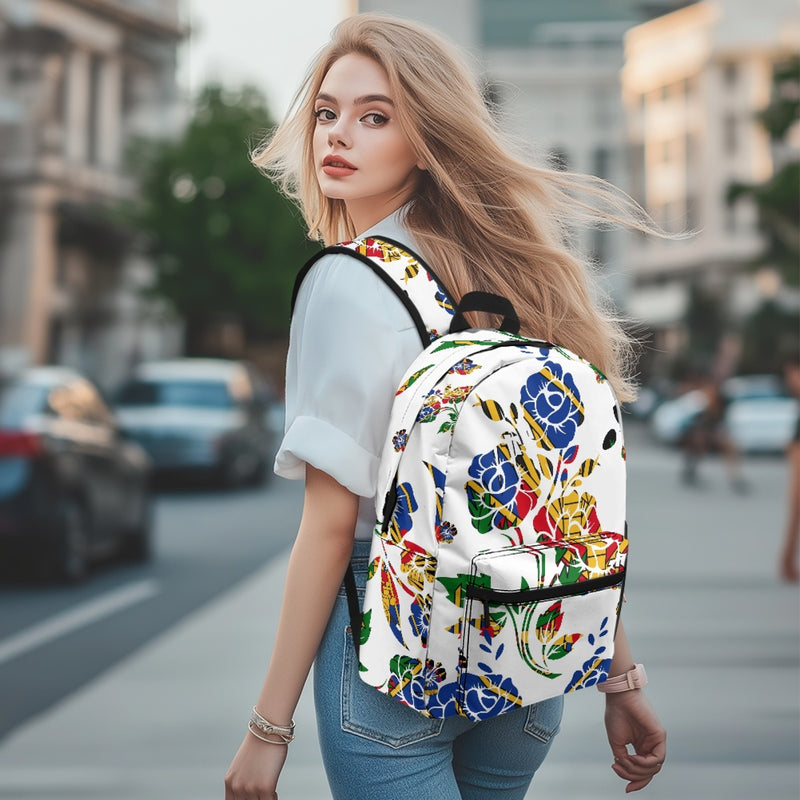 TMMG HAITI HAITIAN FLAG CHOUBLAK FLOWER BACKPACK
