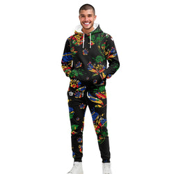 TMMG HAITI HAITIAN FLAG CHOUBLAK HIBISCUS FLOWER HOODIE AND JOGGERS SET