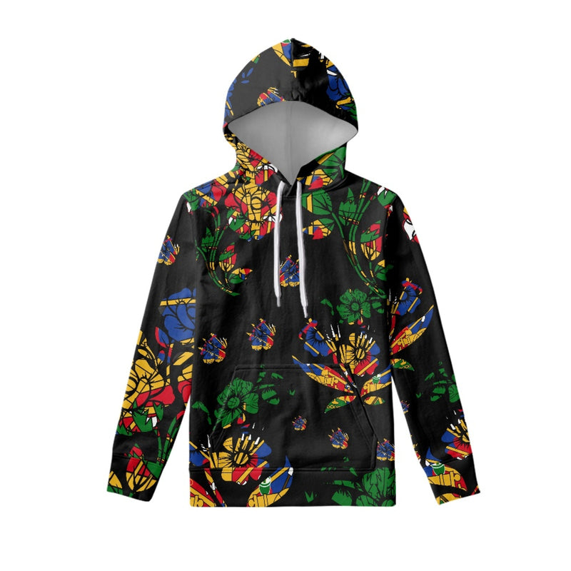 TMMG HAITI HAITIAN FLAG CHOUBLAK HIBISCUS FLOWER HOODIE AND JOGGERS SET