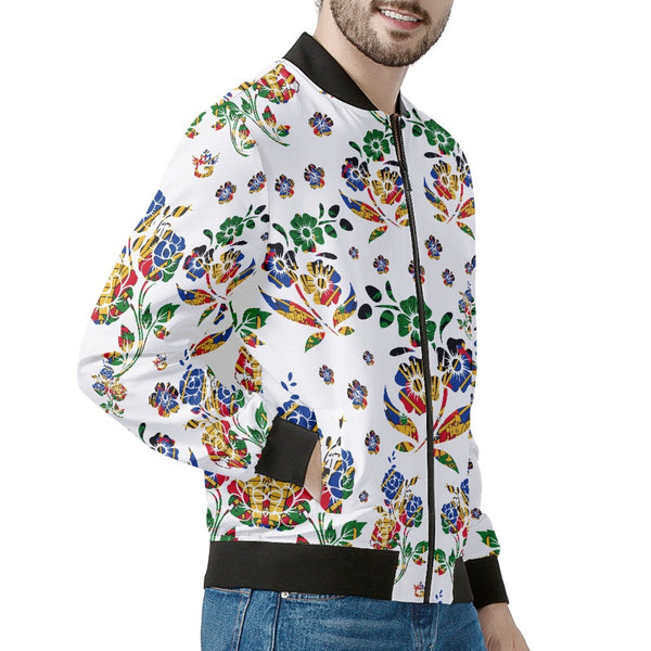 TMMG HAITI HAITIAN FLAG CHOUBLAK HIBISCUS FLOWER UNISEX JACKET