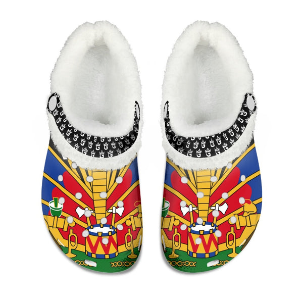 TMMG HAITI HAITIAN FLAG FUZZY CROCS