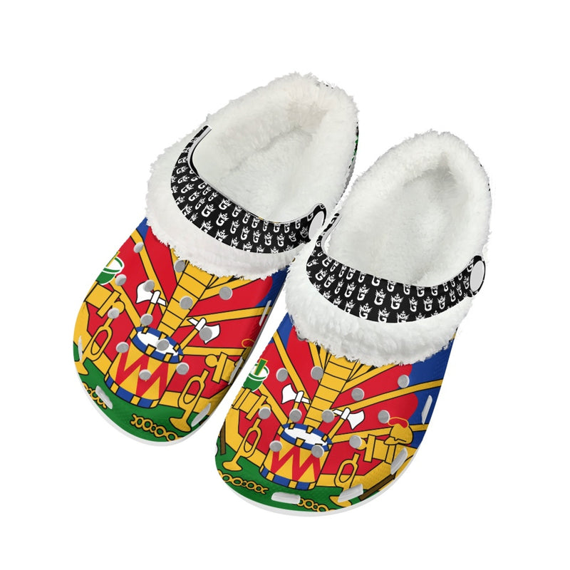 TMMG HAITI HAITIAN FLAG FUZZY CROCS