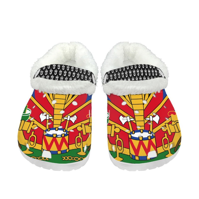 TMMG HAITI HAITIAN FLAG FUZZY CROCS