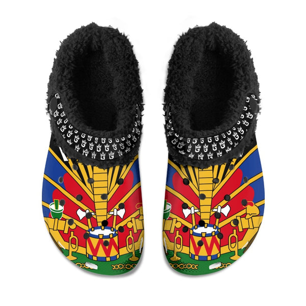 TMMG HAITI HAITIAN FLAG FUZZY CROCS