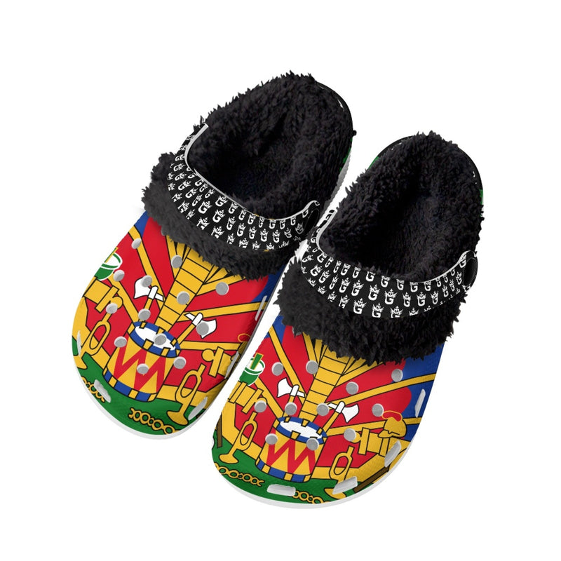 TMMG HAITI HAITIAN FLAG FUZZY CROCS
