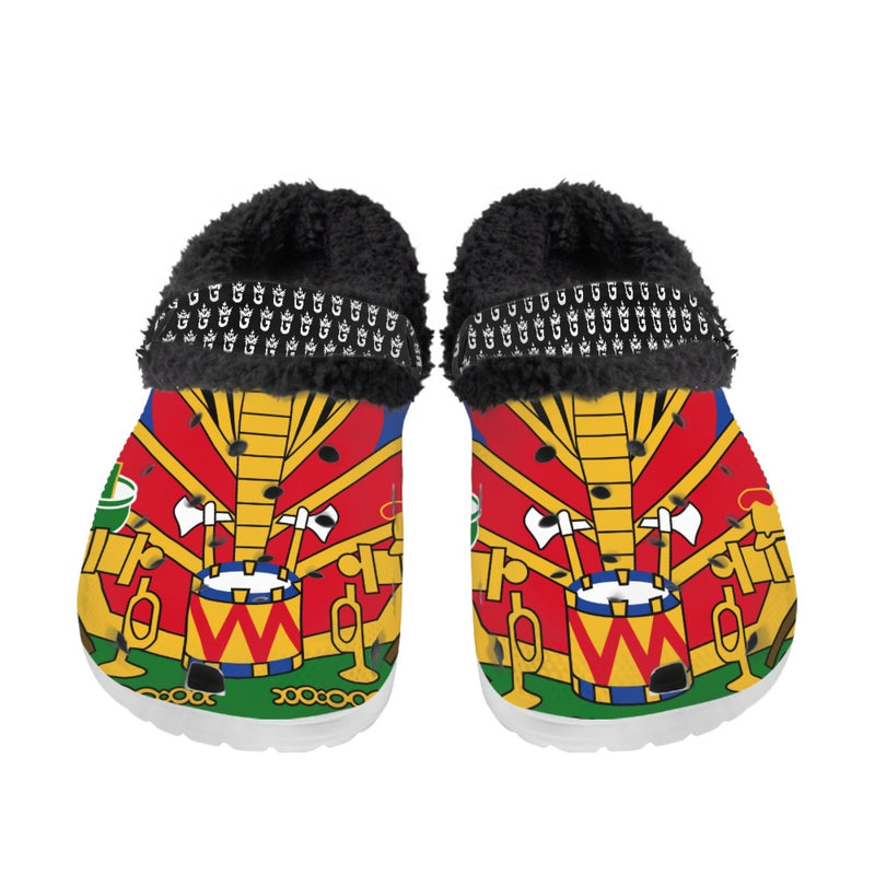 TMMG HAITI HAITIAN FLAG FUZZY CROCS