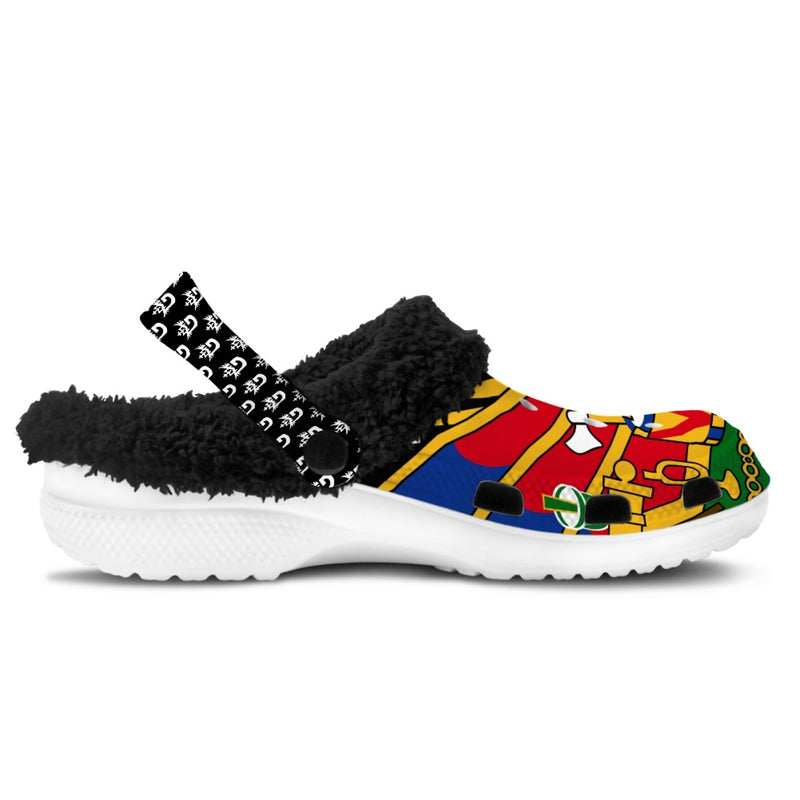 TMMG HAITI HAITIAN FLAG FUZZY CROCS