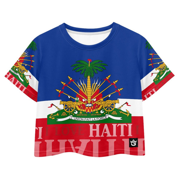 TMMG HAITIAN FLAG CROP TOP