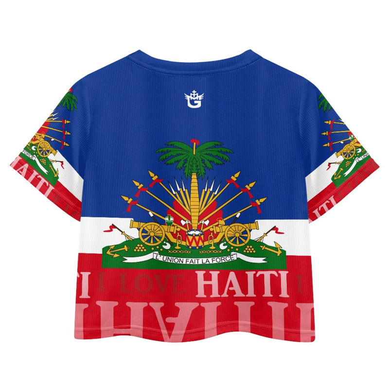 TMMG HAITIAN FLAG CROP TOP