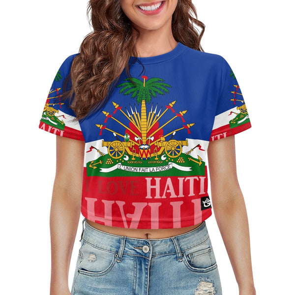 TMMG HAITIAN FLAG CROP TOP