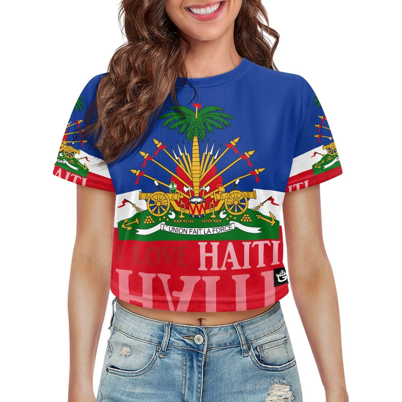 TMMG HAITIAN FLAG CROP TOP