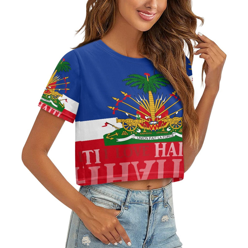 TMMG HAITIAN FLAG CROP TOP