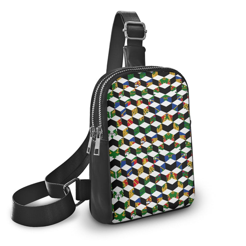 TMMG HAITI HAITIAN FLAG CUBIC CHEST BAG