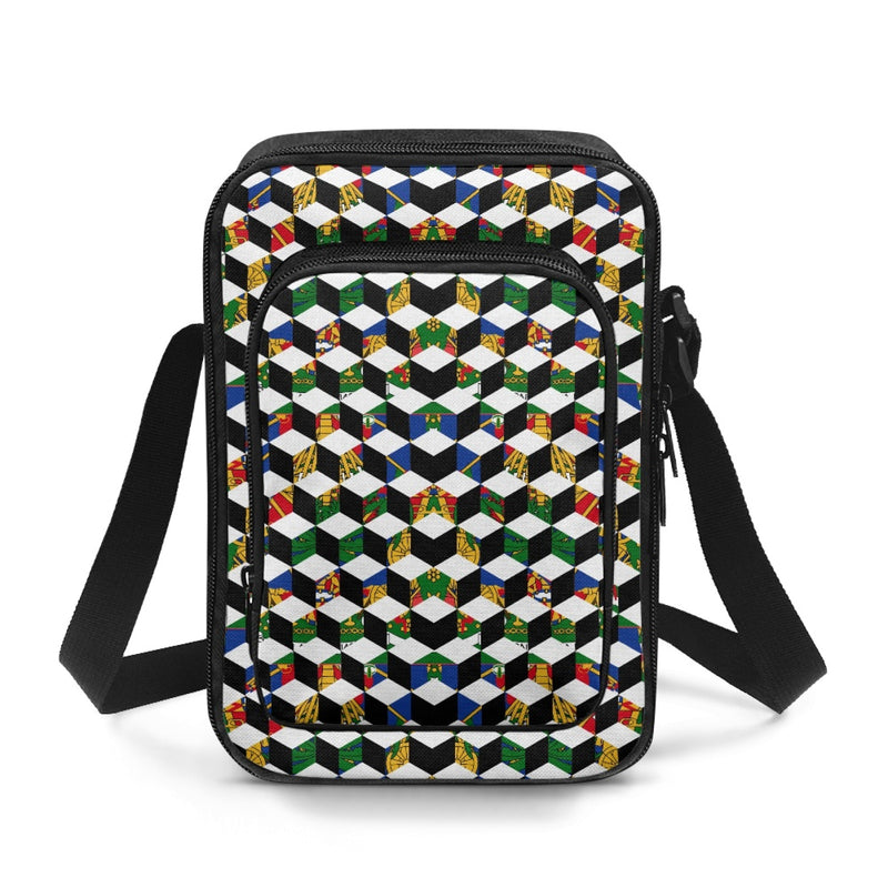 TMMG HAITI HAITIAN FLAG CUBIC Crossbody Small Square Bag