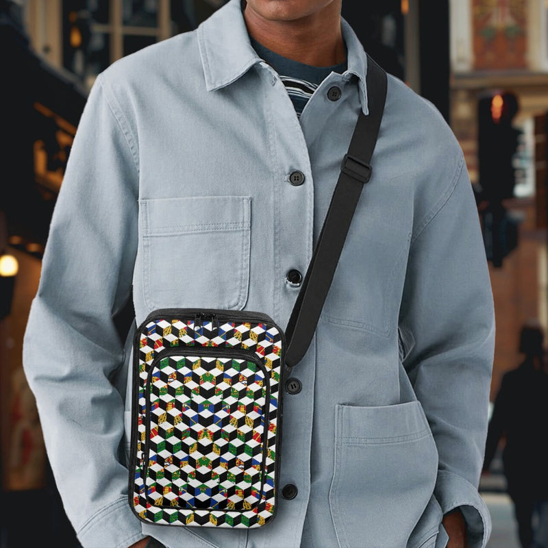 TMMG HAITI HAITIAN FLAG CUBIC Crossbody Small Square Bag