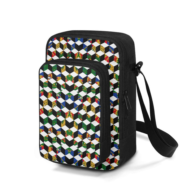 TMMG HAITI HAITIAN FLAG CUBIC Crossbody Small Square Bag