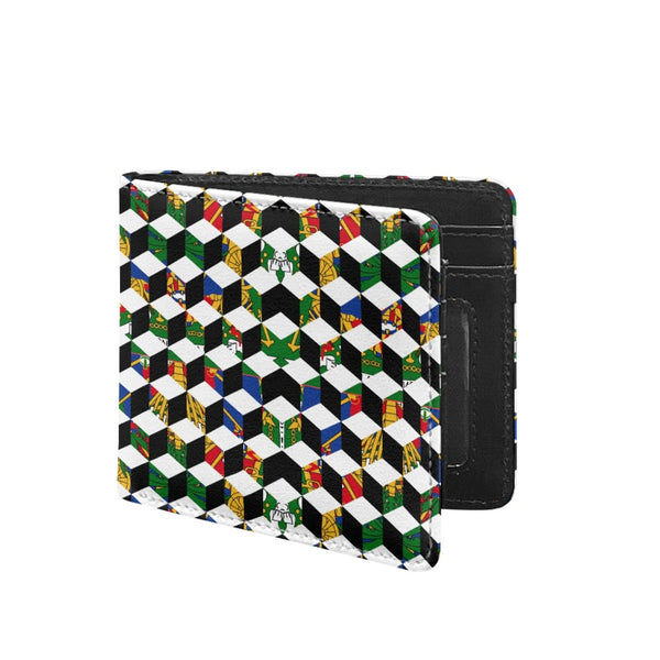 TMMG HAITI HAITIAN FLAG CUBIC MEN WALLET