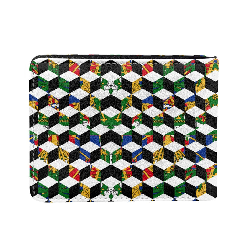 TMMG HAITI HAITIAN FLAG CUBIC MEN WALLET