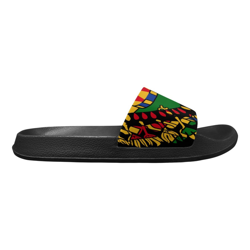 TMMG HAITI HAITIAN FLAG DASHIKI ADULT SANDALS