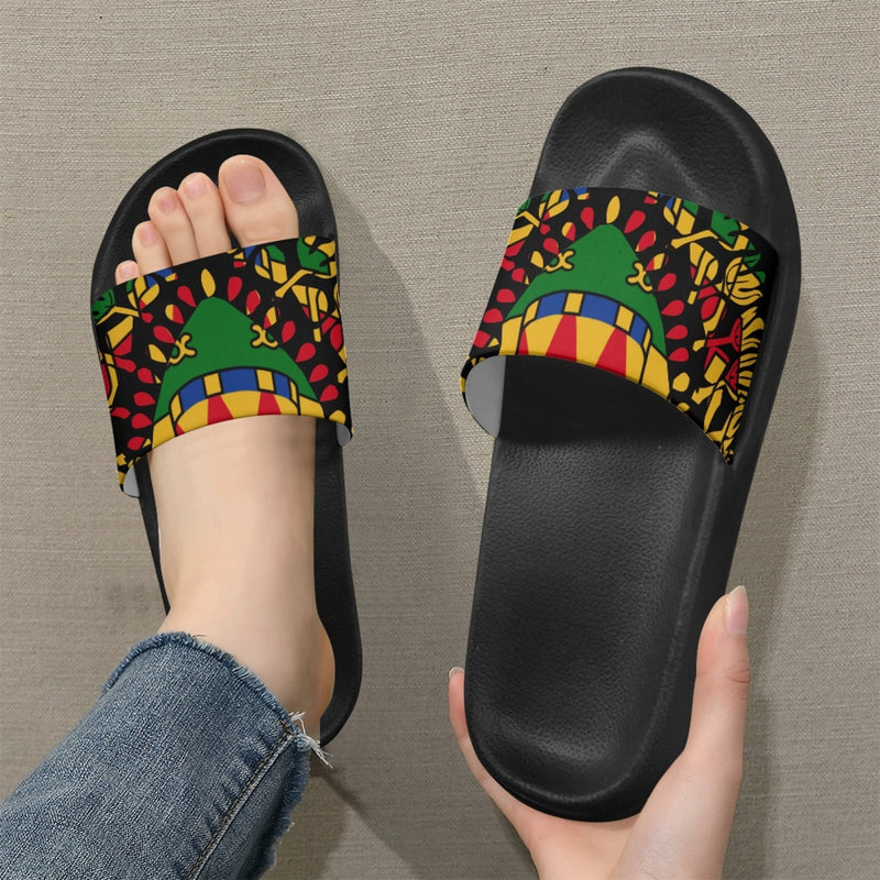 TMMG HAITI HAITIAN FLAG DASHIKI ADULT SANDALS
