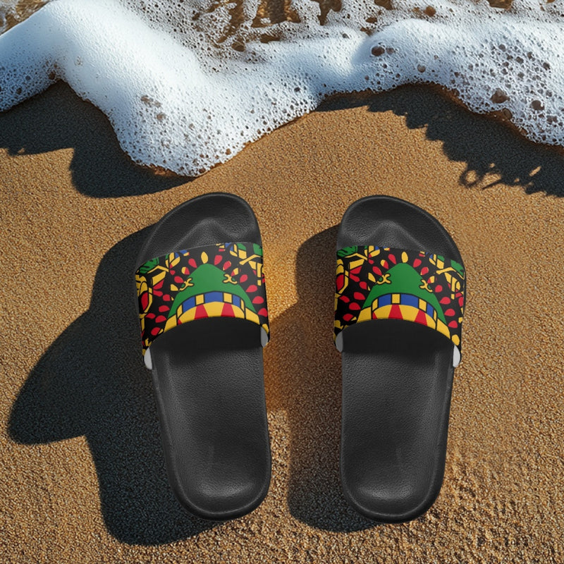 TMMG HAITI HAITIAN FLAG DASHIKI ADULT SANDALS