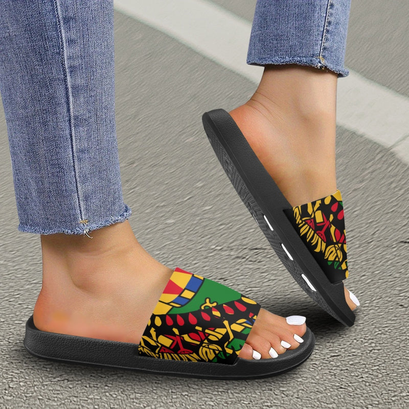 TMMG HAITI HAITIAN FLAG DASHIKI ADULT SANDALS