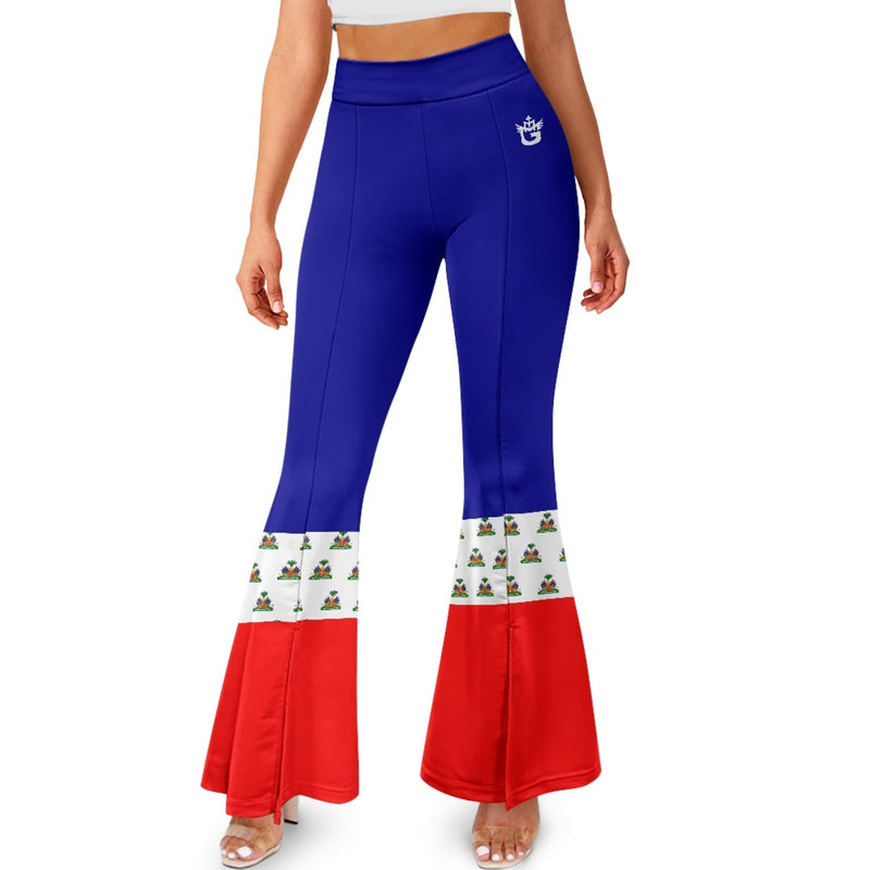 TMMG HAITI HAITIAN FLAG HIGH WAIST FLARED PANTS