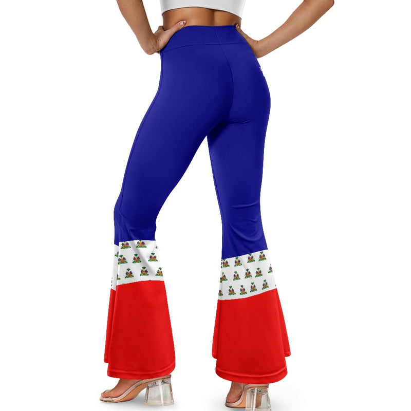 TMMG HAITI HAITIAN FLAG HIGH WAIST FLARED PANTS