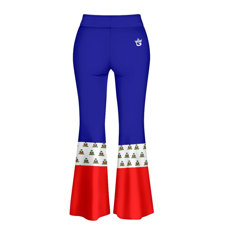TMMG HAITI HAITIAN FLAG HIGH WAIST FLARED PANTS