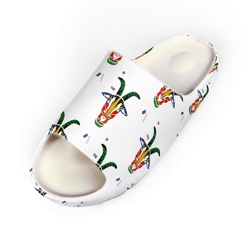 TMMG HAITI HAITIAN FLAG GOAT Fashion Slides Sandals