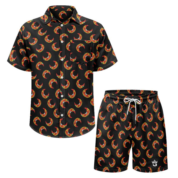 TMMG HAITI HAITIAN FLAG HALF MOON CABANA SET